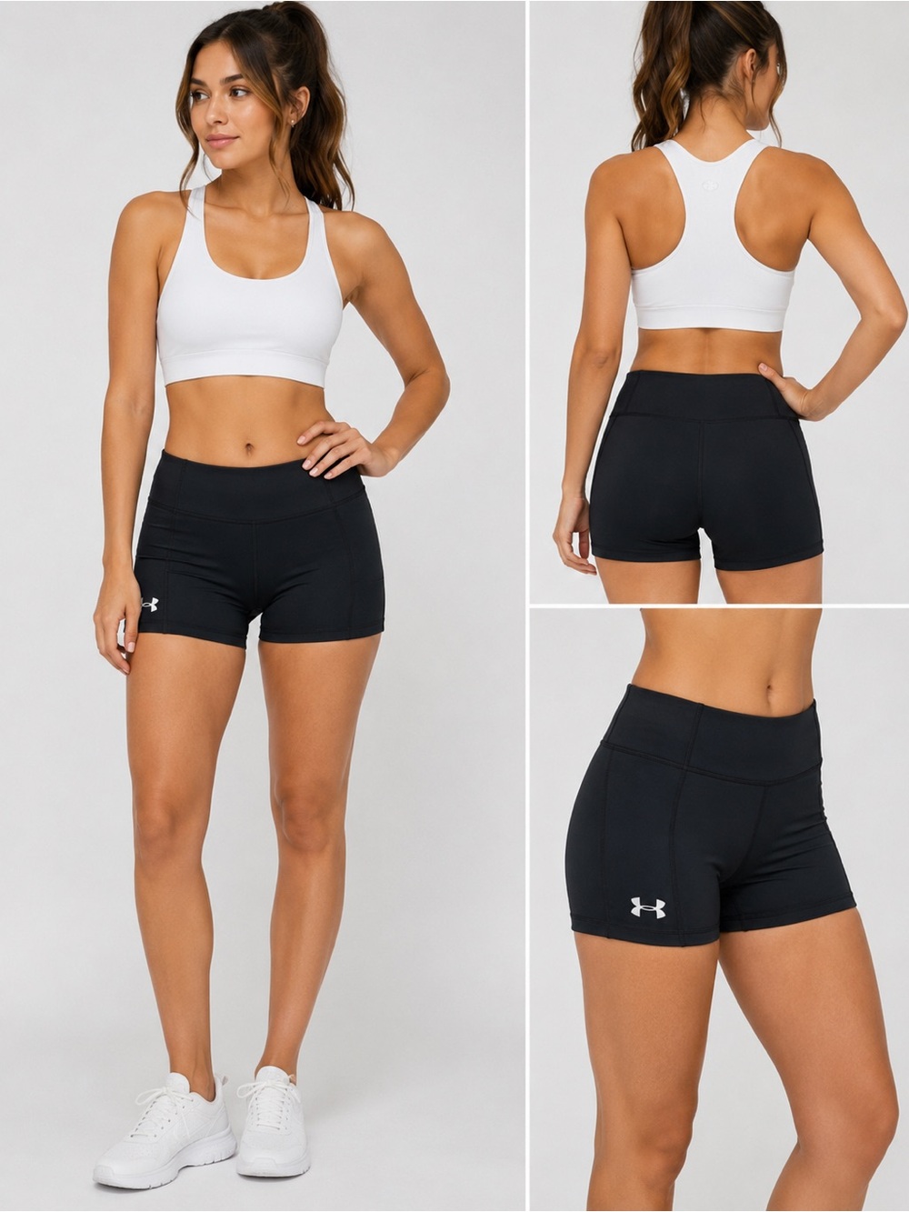 Under Armour Black Women's High-Waist Training Bike Shorts